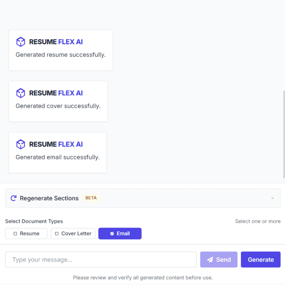 ResumeFlex Interface Demo